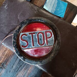 Vintage busboy train light.